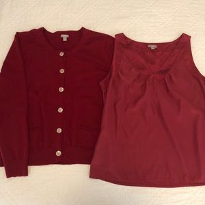 J. Jill blouse and cardigan